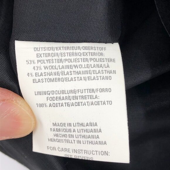 Mexx Black wool blend Button up professional 4 button Blazer size 10/M - Picture 7 of 13